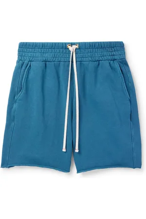 Les Tien Yacht Straight-Leg Garment-Dyed Cotton-Jersey Drawstring Shorts
