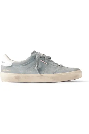 Golden Goose Soul-Star Distressed Leather-Trimmed Suede Sneakers