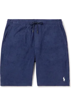 Ralph Lauren Straight-Leg Cotton-Blend Terry Drawstring Shorts