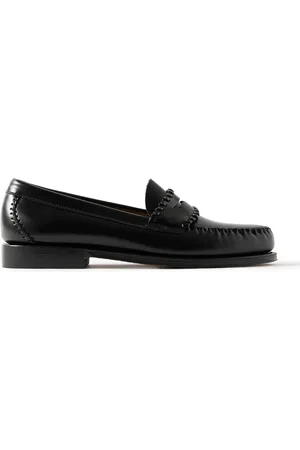 G.H. Bass Weejuns Heritage Logan Whipstitched Glossed-Leather Penny Loafers
