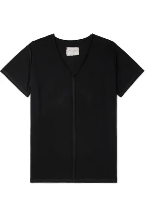 GREG LAUREN Panelled Cotton-Jersey T-Shirt