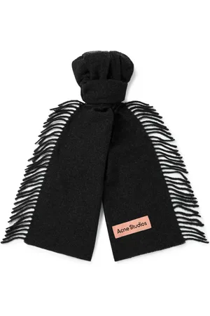 Acne Studios Canada Cancan Logo-Appliquéd Fringed Wool Scarf