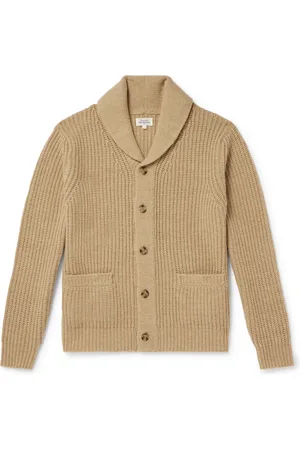 HARTFORD Shawl-Collar Ribbed Wool Cardigan