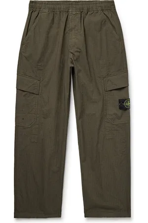 Stone Island Garment-Dyed Cotton-Blend Ripstop Cargo Trousers