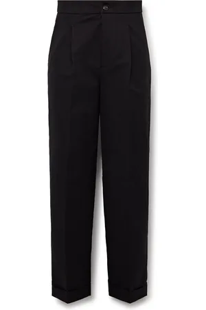 Umit Benan B+ UMIT BENAN B, Straight-Leg Pleated Cotton-Blend Trousers