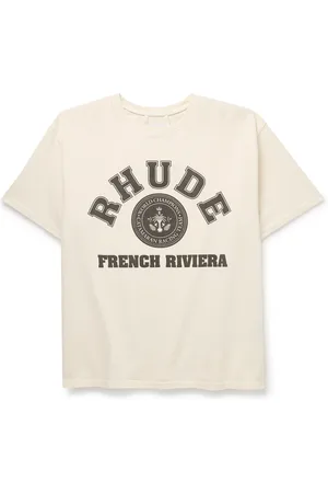 Rhude French Riviera Logo-Print Cotton-Jersey T-Shirt