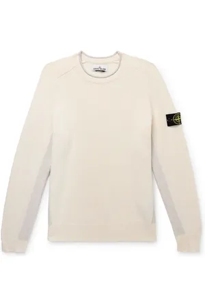 Stone Island Logo-Appliquéd Cotton-Blend Sweater