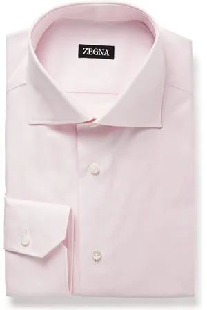 Ermenegildo Zegna Cutaway-Collar Cotton-Piqué Shirt