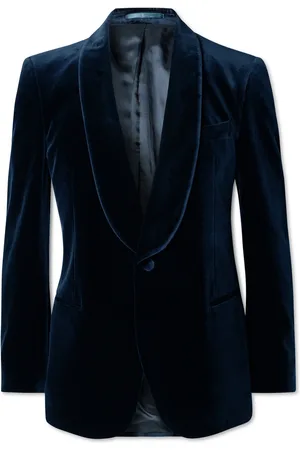 Mr P. Slim-Fit Shawl-Collar Cotton-Velvet Tuxedo Jacket