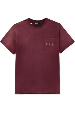ENFANTS RICHES DEPRIMES Logo-Print Distressed Cotton-Jersey T-Shirt