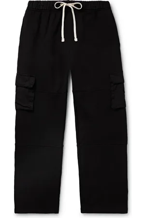 Les Tien Straight-Leg Cotton-Jersey Drawstring Cargo Trousers