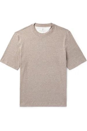 Brunello Cucinelli Slub Linen and Cotton-Blend Jersey T-Shirt
