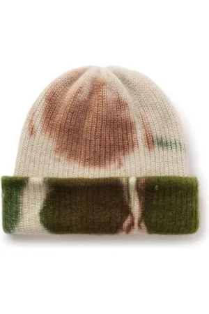 THE ELDER STATESMAN Rorschach Tie-Dyed Ribbed Cashmere Beanie