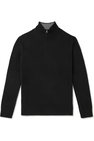 HARTFORD Wool and Cashmere-Blend Half-Zip Sweater