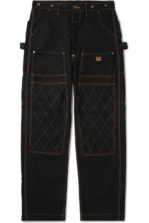 KAPITAL Lumber Straight-Leg Embroidered Cotton-Canvas Cargo Trousers