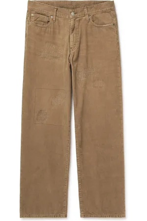 NEIGHBORHOOD Savage Wide-Leg Distressed Cotton-Corduroy Trousers