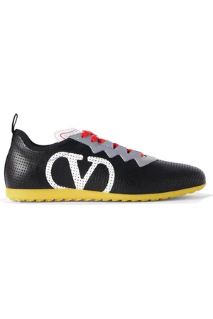 VALENTINO GARAVANI Chromathon Logo-Print Perforated-Leather Sneakers