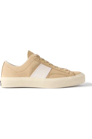 Tom Ford Cambridge Leather-Trimmed Suede Sneakers