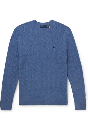 Ralph Lauren Slim-Fit Cable-Knit Wool and Cashmere-Blend Sweater