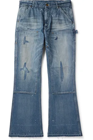 SAINT MXXXXXX Bootcut Panelled Distressed Jeans