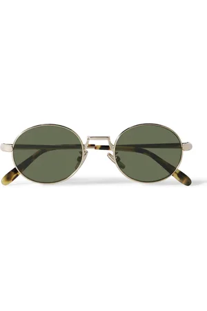 Loewe Round-Frame White -Tone Sunglasses