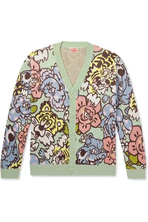 Kenzo Verdy Jacquard-Knit Cotton-Blend Cardigan