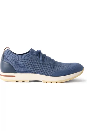 Loro Piana 360 Flexy Leather-Trimmed Knitted Wish® Wool Sneakers