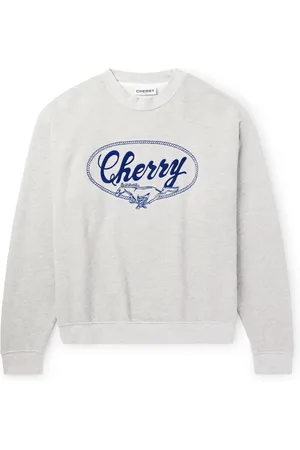 CHERRY LOS ANGELES Horse Power Logo-Embroidered Garment-Dyed Cotton-Jersey Sweatshirt