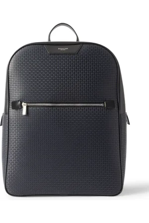 SERAPIAN Mesh-Trimmed Leather and Stepan Backpack
