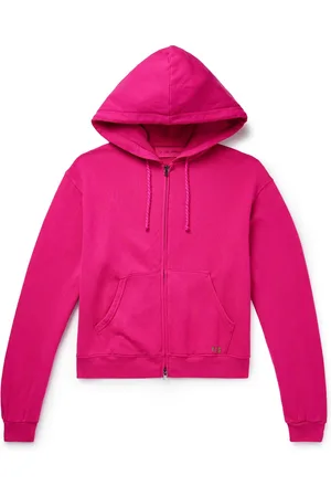 THE ELDER STATESMAN Daily Logo-Embroidered Cotton and Cashmere-Blend Zip-Up Hoodie
