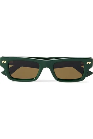 Bottega Veneta Ribbon Stud Square-Frame Recycled-Acetate Sunglasses