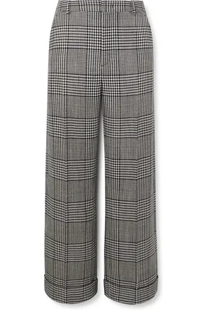 VALENTINO GARAVANI Straight-Leg Prince of Wales Checked Wool Suit Trousers