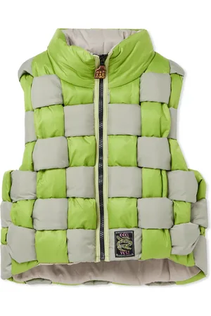 KAPITAL Cropped Reversible Quilted Padded Shell Gilet