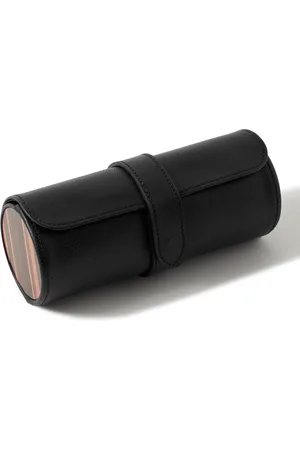 Wolf Roadster Full-Grain Vegan Leather and Macassar Wood Watch Roll