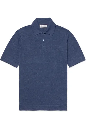 Brunello Cucinelli Mélange Linen and Cotton-Blend Polo Shirt