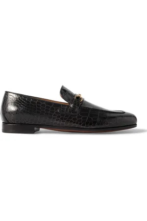 Tom Ford Gigi Embellished Croc-Effect Leather Loafers