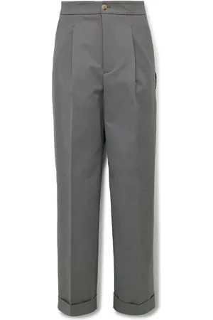 Umit Benan B+ UMIT BENAN B, Straight-Leg Pleated Cotton-Blend Trousers