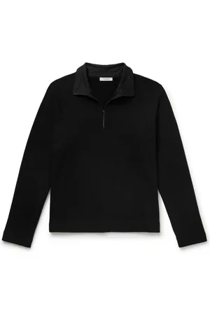 The Row Gallagher Cotton and Cashmere-Blend Half-Zip Sweater