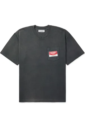 CHERRY LOS ANGELES Garment-Dyed Logo-Print Cotton-Jersey T-Shirt