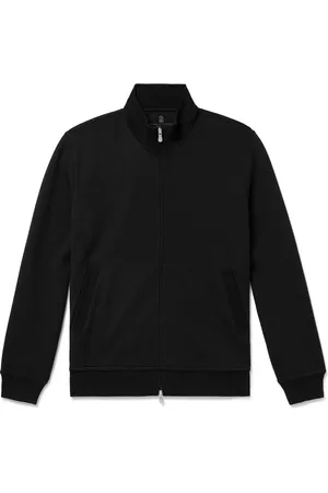 Brunello Cucinelli Cotton-Blend Jersey Zip-Up Sweatshirt
