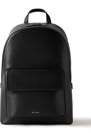 Paul Smith Mesh-Panelled Textured-Leather Backpack