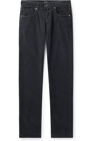 Incotex Division Straight-Leg Logo-Appliquéd Cotton-Blend Corduroy Trousers