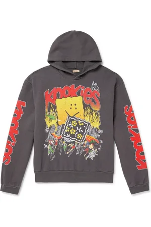 KAPITAL Buster Peckish Rainbowy Printed Cotton-Jersey Hoodie