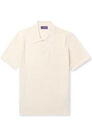 Ralph Lauren Johnny Silk and Cotton-Blend Piqué Polo Shirt
