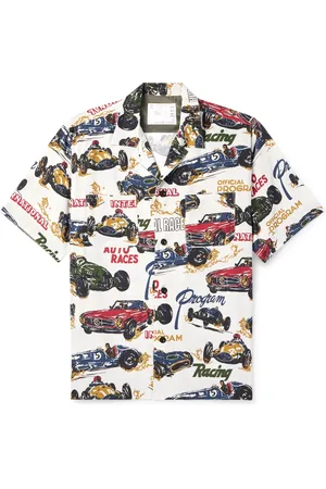 SACAI Camp-Collar Printed Poplin Shirt