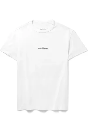 Maison Margiela Logo-Embroidered Cotton-Jersey T-Shirt