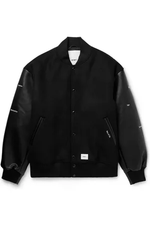 Wtaps Logo-Appliquéd and Embroidered Melton Wool-Blend Felt Bomber Jacket
