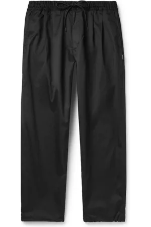 NEIGHBORHOOD Easy Straight-Leg Cropped Pleated Twill Drawstring Trousers