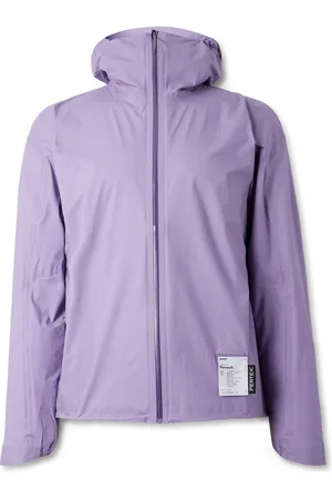 SATISFY Rain Fly Logo-Print PERTEX® Shield Air Ripstop Hooded Jacket