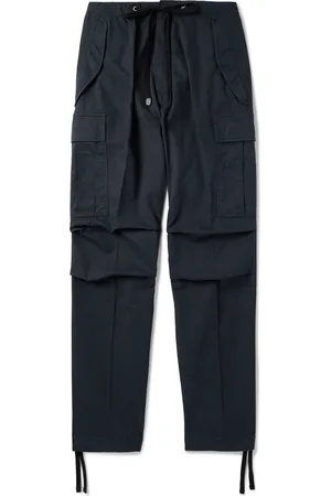 Tom Ford Straight-Leg Pleated Cotton-Twill Drawstring Cargo Trousers